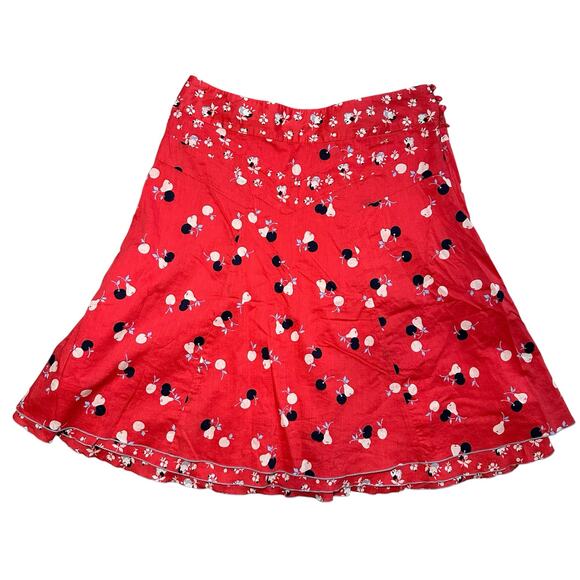 American Eagle Outfitters Dresses & Skirts - American Eagle ALine Skirt Size 0 Apple Pear Fruit Novelty AOP Retro Cottagecore